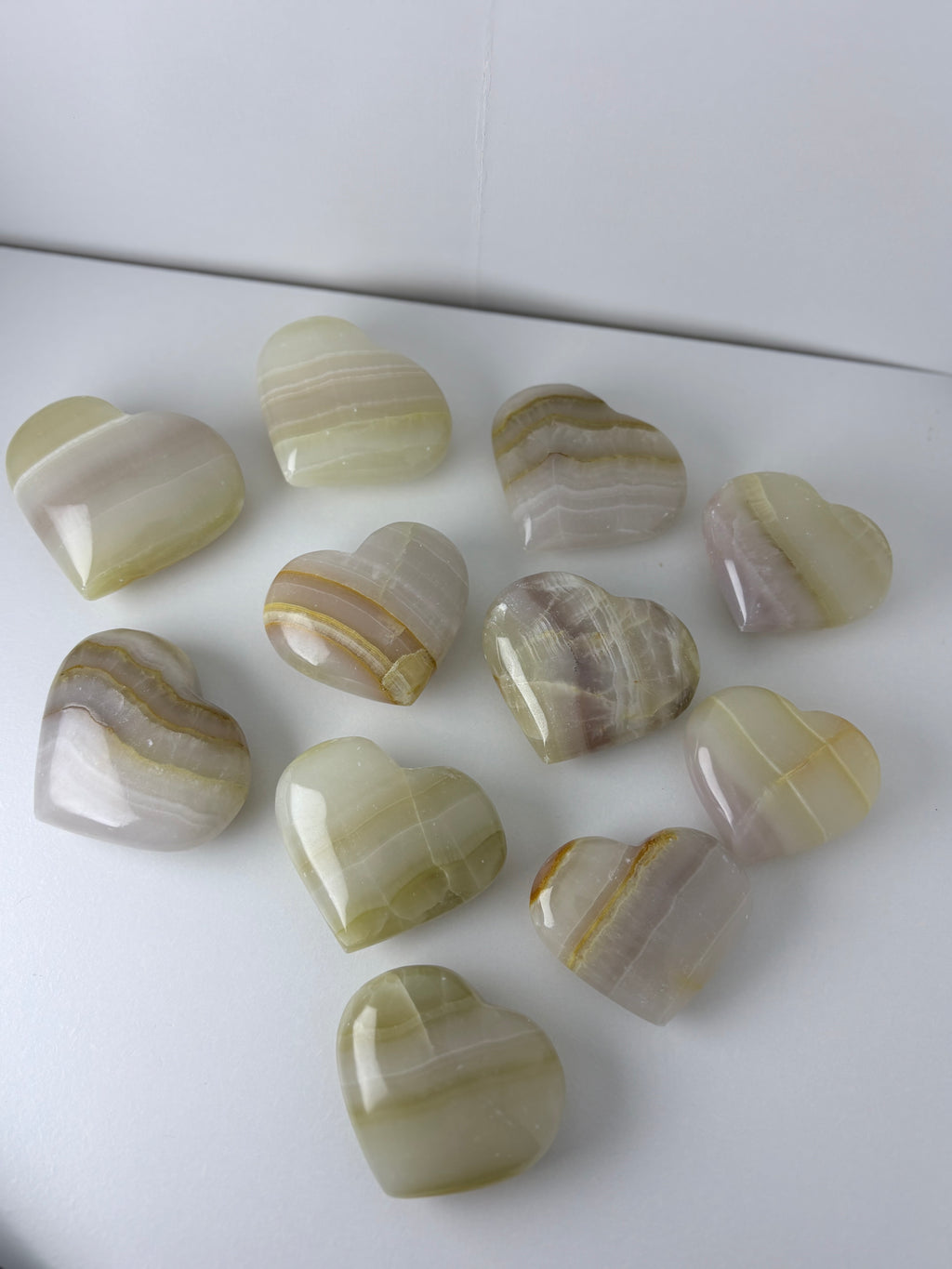 Watermelon Calcite Hearts