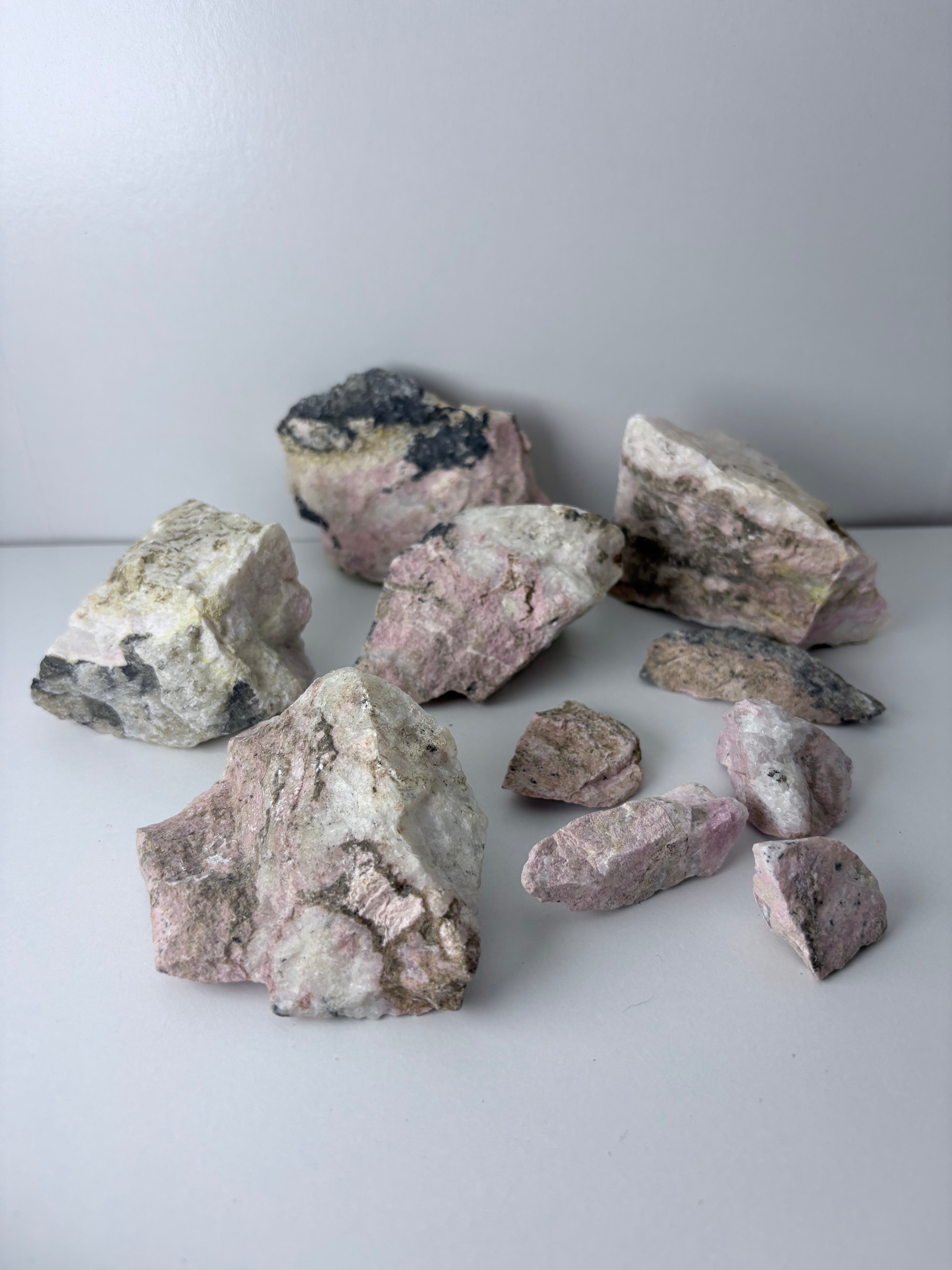 Peruvian Pink Rhodonite Raw Chunks
