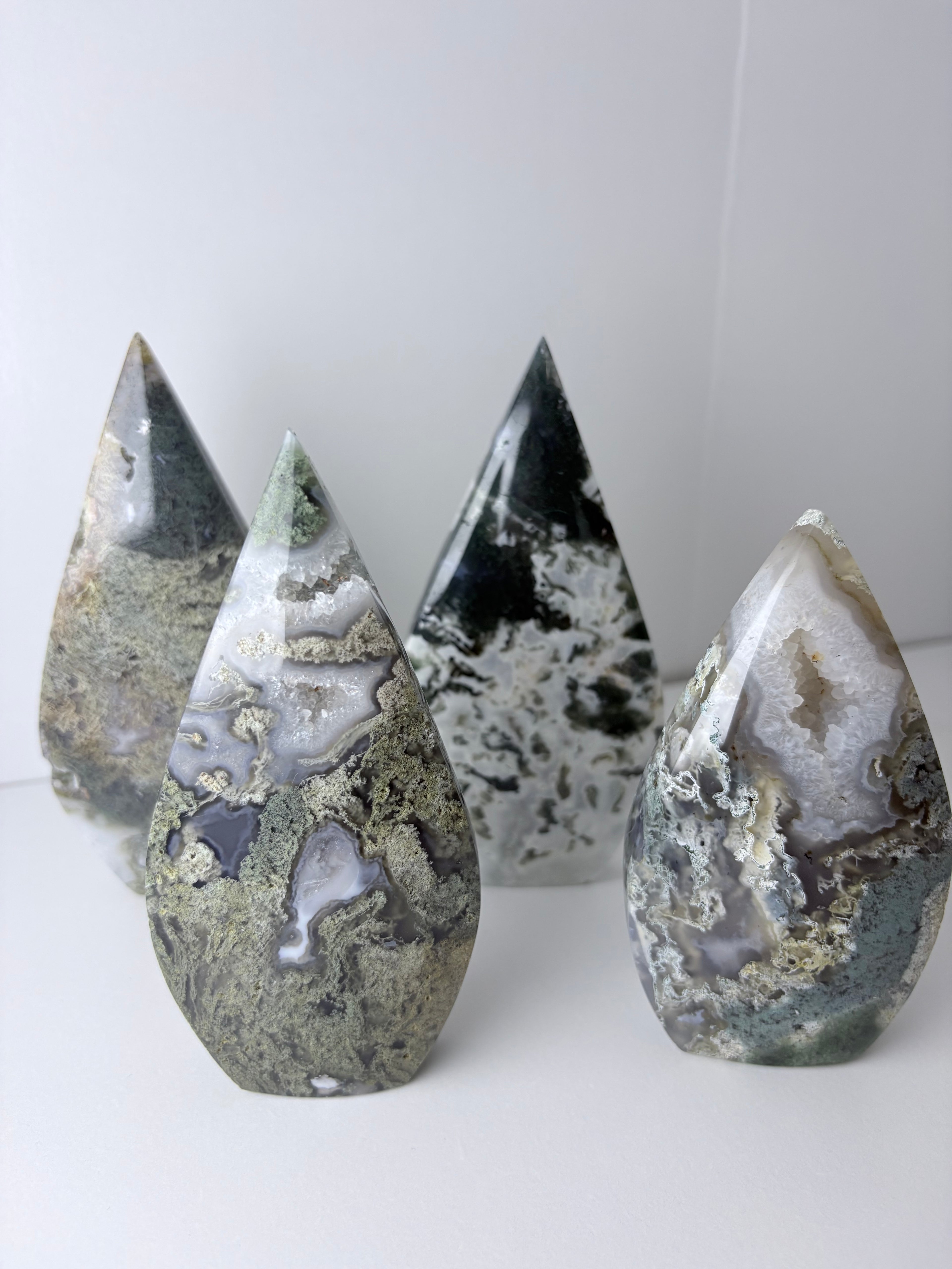 Druzy Moss Agate Freeform