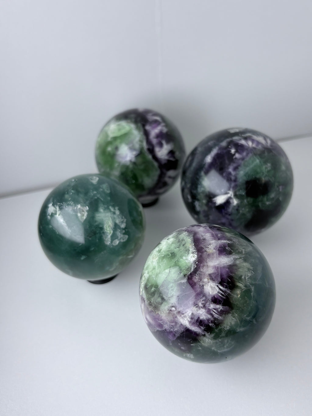 Feather Fluorite Spheres