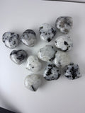 Rainbow Moonstone Pillow Hearts