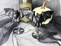 Black Obsidian Bats on Stand