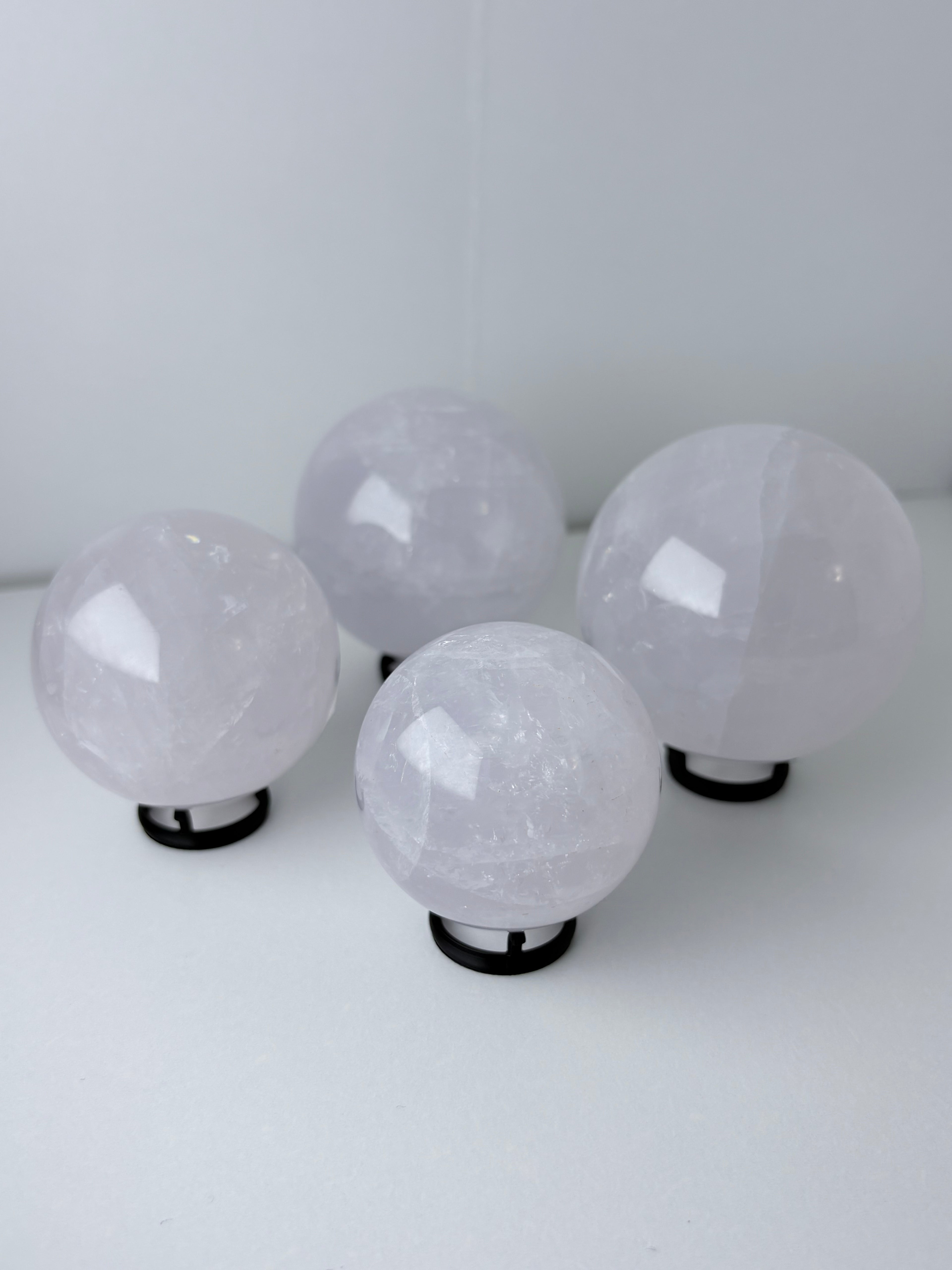 Lavender Rose Quartz Spheres