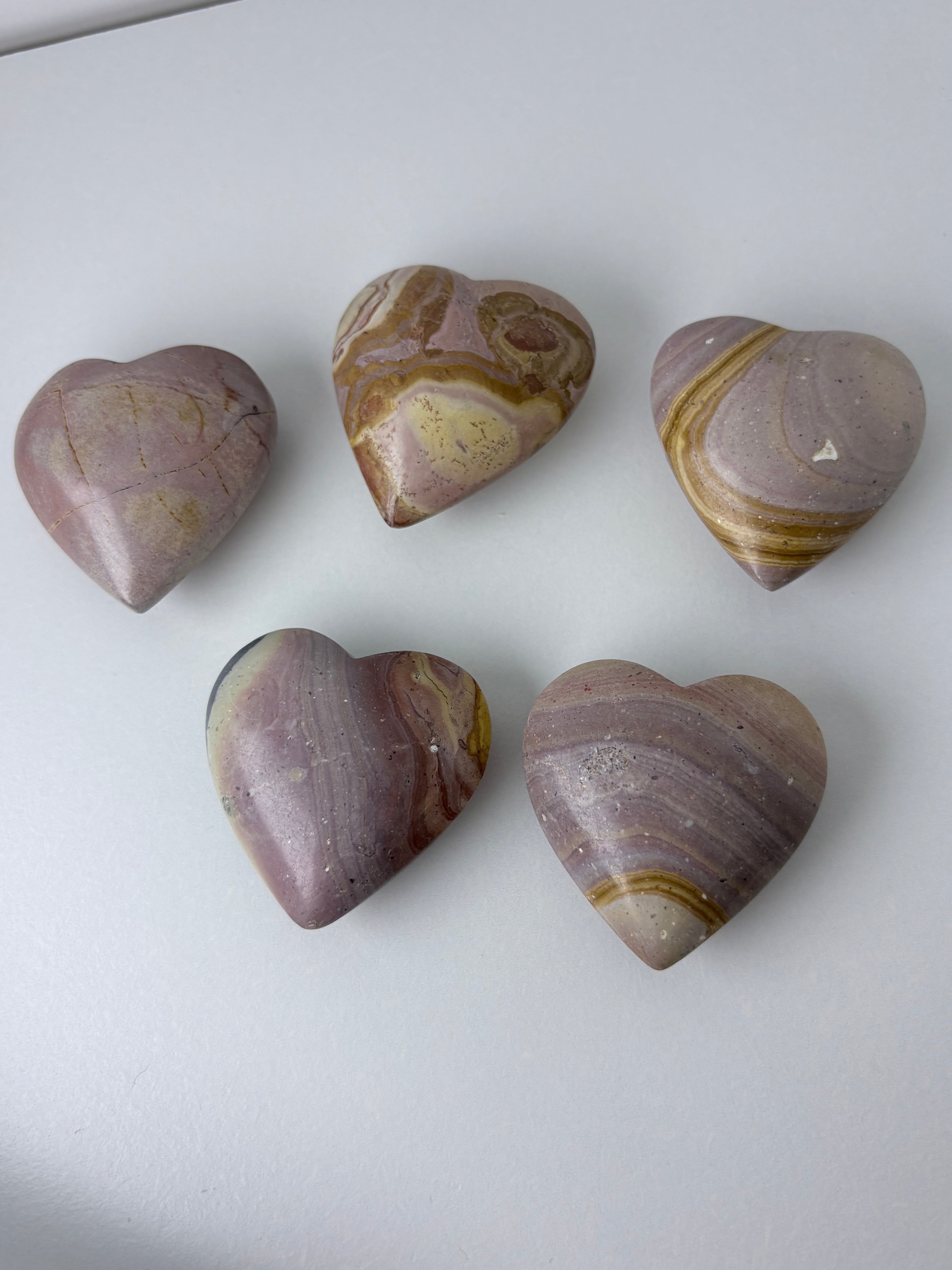 Pink Jasper Hearts