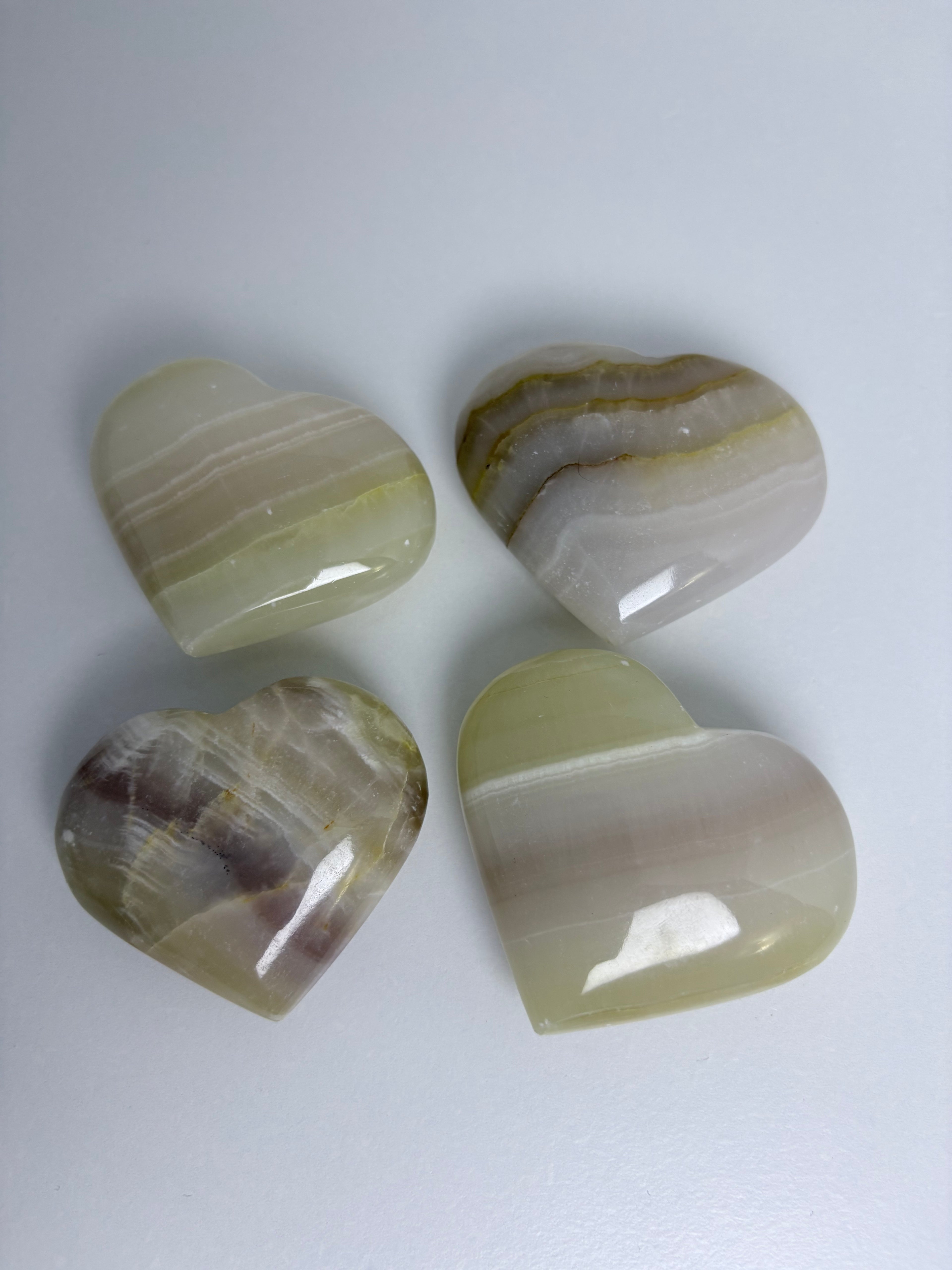 Watermelon Calcite Hearts